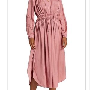 Elie Tahari Whisper Shirred Dress in Sorbet